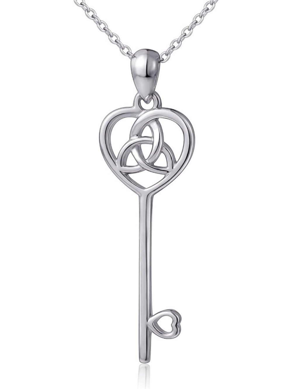 925 Sterling Silver Celtic Knot Pendant Necklace - Good Luck Witchy Jewelry Gift